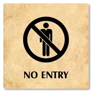 No entry, 148x148mm, pergamen, Nevada
